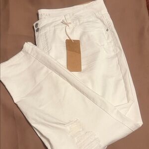 Vanilla Star Women's White Skinny Jeans